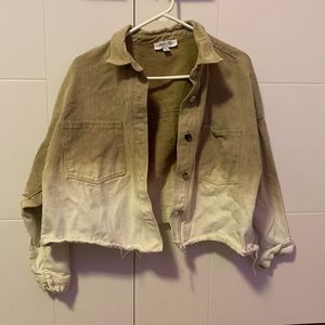She + sky beige ombré Jean jacket